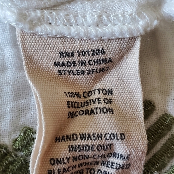 Soft Surroundings Gauzy Embroidered Tunic Size L White Pullover Top Boho Spring - Picture 10 of 12